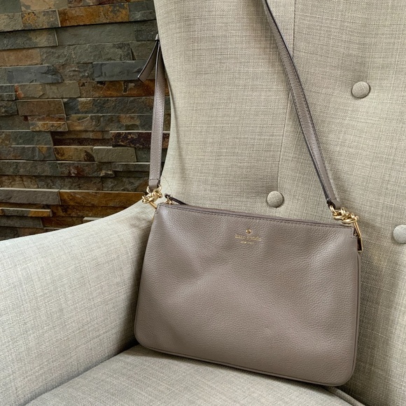 kate spade Handbags - KATE SPADE Leila Triple Gusset Grey Crossbody